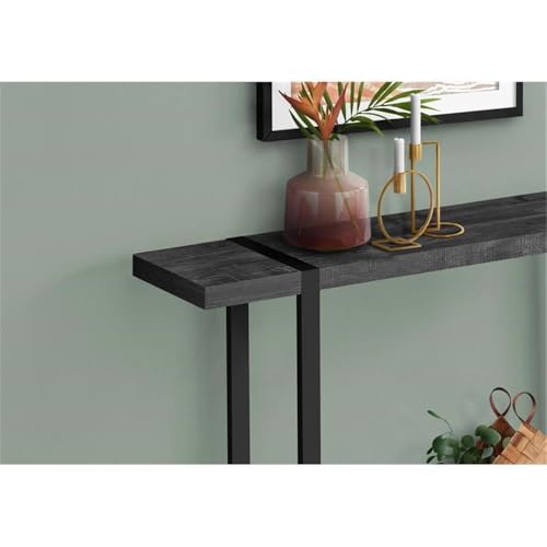 Monarch Specialties I 2861 Accent Table, Console, Entryway, Narrow, Sofa, Living Room, Bedroom, Metal, Laminate, Black, Contemporary, Modern Monarch Specialties
