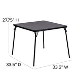 Flash Furniture Madison 5-Piece Folding Card Table and Chairs Set, Portable Event Table and Chairs Set, Black Flash Furniture