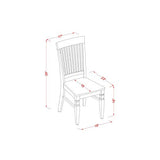 HomeStock Linen White Dining Table Set with 6 Wooden Chairs - Oval Kitchen Table Espresso/37 Chair HomeStock