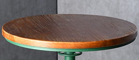 Adjustable Antique Green Industrial Bar Table by Topower – Stylish Pub and Dining Table Topower