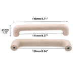 Risbay 10Pcs 5.04" Hole Distance Wood Color Unfinished Wood Handles for Drawer,Wardrobe,Cupboard,Dresser Risbay