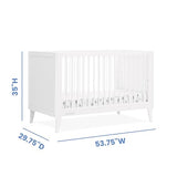 Delta Children Ollie 4-in-1 Convertible Crib - Greenguard Gold Certified, Bianca White Delta Children