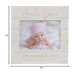 Personalization Universe Personalized Simple and Sweet Baby Girl Shiplap Frame 4x6 Horizontal Picture Frame - Rustic Whitewashed Wood Photo Frame, Newborn & Family Pictures, Tabletop, Easel Back Personalization Universe