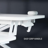 VIVO Height Adjustable 32 inch Standing Desk Converter with Dual 13 to 30 inch Monitor Stand, Sit Stand Monitor Mount and Desk Riser, White, DESK-V000K-M2W VIVO