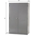 Global Industrial Unassembled Metal Storage Cabinet 48x24x78, Gray Global Industrial