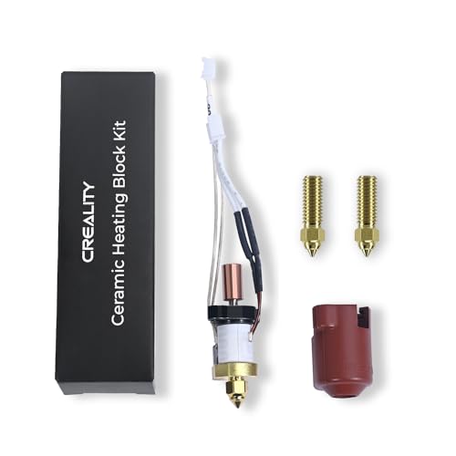 Creality Ender 3 V3 KE Ceramic Hotend Kit 300°C High Temperature Heating Block 3D Printer Parts All Metal High Thermal Conductivity Extruder Hot End Replacement with 2Pcs 0.4 Nozzles