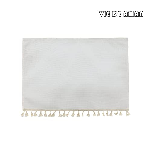 VIE DE AMAN Dog Crate Topper Wood for 48 42 36 24 inch Cages, Dog Crate Table Topper with Tassel Curtain, Rustic Style Dog Kennel Topper, Rustic Brown(Dog Crate Not Include) VIE DE AMAN