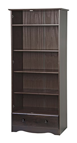 Palace Imports 100% Solid Wood Flexible Wardrobe/Armoire/Closet, Java Color, 32" W x 72" H x 21" D. 1 Shelf, 1 Clothing Rod, 1 Drawer, 1 Lock Included. Additional Shelves Sold Separately. Palace Imports