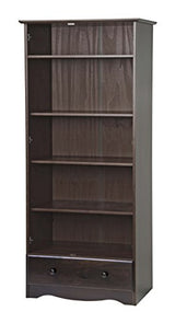 Palace Imports 100% Solid Wood Flexible Wardrobe/Armoire/Closet, Java Color, 32" W x 72" H x 21" D. 1 Shelf, 1 Clothing Rod, 1 Drawer, 1 Lock Included. Additional Shelves Sold Separately. Palace Imports