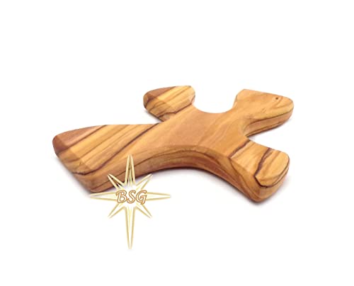 Dacaret Factory Healing Cross | Olive wood | 5'' fits in the hand for praying | Confirmation, First Communion Gifts | Loss of a dear one | Memorial | Christmas Gift (With Engraving) - WoodArtSupply