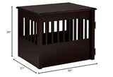 BarkWood Pet Crate End Table - Cappuccino Finish Camaflexi