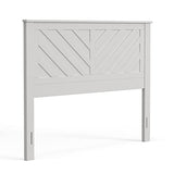Glenwillow Home LaFerme Queen Size Wood Panel Headboard in Gloss White Glenwillow Home