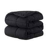 DOWNCOOL Comforters Full Size, Duvet Insert,Black All Season Duvet, Lightweight Quilt, Down Alternative Hotel Comforter with Corner Tabs (Black, Full 82x86 Inches) DOWNCOOL