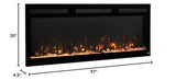 Touchstone Smart Electric Fireplace-The Fury 57" Wide- 4.5" Thin in Wall Recessed-100 Realistic Flame/Ember Bed Color Combos-1,500W Heater-Larger Viewing Area-Alexa/WiFi Enabled Touchstone