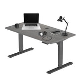 Progressive Desk Stand Up Height Adjustable Electric Standing Desk - 48" x 30" with Dual Motor, 3 Stages Sit Stand Table - Gray Oak, Black Frame Progressive Desk