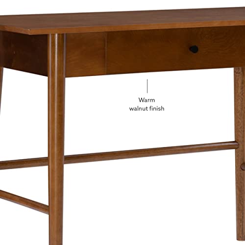 Linon Melissa Mid-Century Walnut Desk, 42" W x 19" D x 30" H Linon