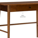 Linon Melissa Mid-Century Walnut Desk, 42" W x 19" D x 30" H Linon