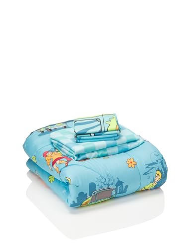Franco Scooby Doo Scoobtober Bedding 7 Piece Super Soft Reversible Comforter and Sheet Set with Sham, Full, (Officially Licensed Product) Franco