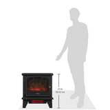 duraflame® Infrared Quartz Electric Fireplace Stove Heater, Black Duraflame