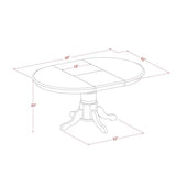 East West Furniture AVON7-BLK-LC 7 Piece Dining Table Set Consist of an Oval Dining Room Table with Butterfly Leaf and 6 Faux Leather Upholstered Chairs, 42x60 Inch, Black & Cherry East West Furniture