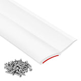 Garage Door Seal Top and Sides 36FT Universal PVC Weather Stripping Garage Soft and Hard Composite Door Trim Seal Weatherproofing Garage Door Seals with Nails(White) MYFAMIREA