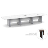 Thaweesuk Shop New White Finishes 16 FT Modern Boat Shaped Conference Table Room Wood Hide Wires Inside Elliptical Silver Metal Legs Desk Grommets Racetrack Boardroom Meeting Business Office Furniture Generic