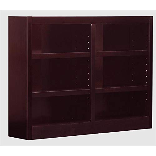 Home Square Cherry Solid Wood Bookcase Set with 84" and 36" Tall Designs Home Square