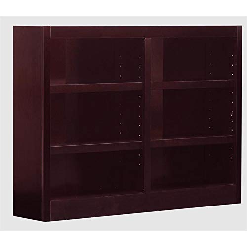 Home Square Cherry Solid Wood Bookcase Set with 84" and 36" Tall Designs - WoodArtSupply