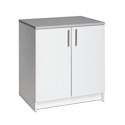 Prepac Elite 32" White Storage Cabinet with Adjustable Shelf - Versatile Base Cabinet for Any Room