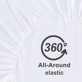 Hotella 100% Microfiber Ultra Soft 60"x80" Queen Size Fitted Sheet Only, Up to 14 inch Deep Pocket Bottom Sheet, Stay in Place Hotel Bedding Matress Protector, Machine Washable, Non-Fade, White Hotella