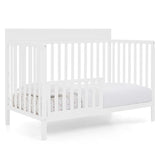 Delta Children Isabelle 6-in-1 Convertible Crib, Converts to Toddler Bed, Daybed, Sofa & Full Bed With/Without Footbaord, Fits Standard Crib Mattress, 3 Mattress Heights for Baby Nursery, Bianca White