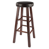 Winsome Wood Maria Cushion Seat Bar Stools, 2-Pc Set, Espresso & Walnut, 30.71" Winsome