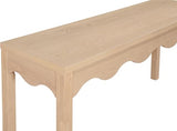 Meridian Furniture 99041Natural-S Fiora Collection Modern | Contemporary Console Table with Rich Natural Finish, Scalloped Aprons, 54" W x 16" D x 30" H, Natural Meridian Furniture