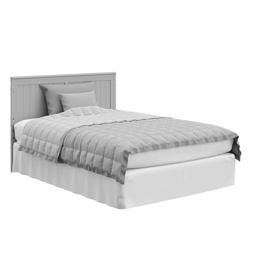 Graco Hadley 5-in-1 Convertible Crib & Changer – GREENGUARD Gold Certified, Fits Standard Crib Mattress, Converts to Toddler Bed and Full Bed, 4 Adjustable Mattress Heights (Pebble Gray)