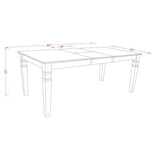 East West Furniture WEDA7-BLK-32 7 Piece Dining Set Includes a Rectangle Kitchen Table with Butterfly Leaf and 6 Upholstered Chairs, Black East West Furniture