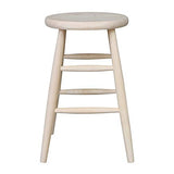International Concepts 24-Inch Scooped Seat Stool, Unfinished IC International Concepts