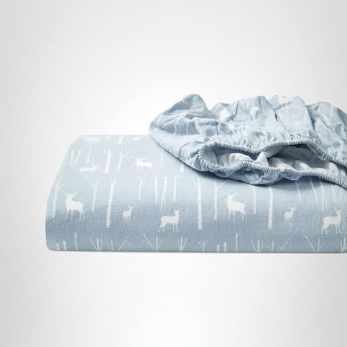 Eddie Bauer - Flannel Sheets Full Size, Anti-Pilling & Wrinkle Resistant Cotton, Touchably Soft for All-Season Comfort - Bed Sheets with Matching Pillowcases & Fitted Sheet (Birch Forest) Eddie Bauer
