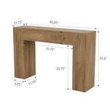 Wood Console Table for Entryway Living Room, 43-Inch Modern Sofa Table, Farmhouse Small Rectangular Accent Console with Wooden Double Base for Behind Couch Hallway Foyer Entrance, Light Oak Brown Epecoya