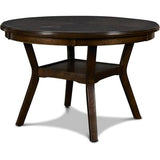 Pemberly Row Solid Wood 5-Piece Round Dining Set in Cherry Brown Pemberly Row
