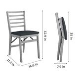 COSCO Contoured Back Wood Folding Chair, 2-Pack, Gray Wash COSCO