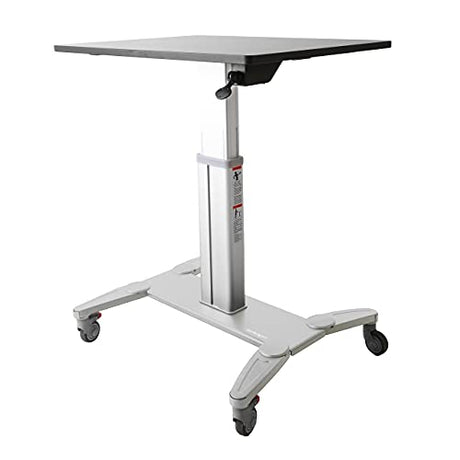 StarTech.com Mobile Standing Desk - Portable Sit Stand Ergonomic Height Adjustable Cart on Wheels - Rolling Computer/Laptop Workstation Table with Locking One-Touch Lift for Teacher/Student (STSCART) StarTech.com
