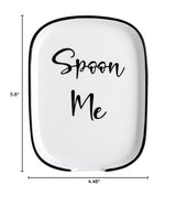 Ceramic Spoon Rest for Stove Top, Large Spoon Holder, Spoon Rest for Kitchen Counter, White Coffee Spoon Rest, Heat-Resistant Cooking Utensil Rest, Modern Farmhouse Kitchen Décor DAYYET