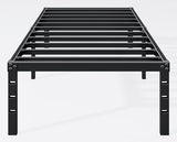 Hafenpo 12 Inch Twin Bed Frame - Sturdy Metal Platform Twin Size, No Box Spring Needed, Heavy Duty, Easy Assembly, Strong Bearing Capacity, Under Bed Storage, Black Hafenpo