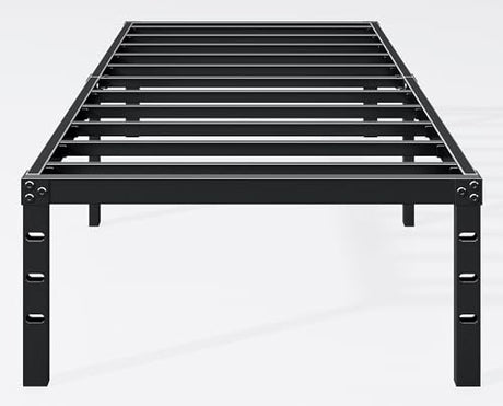Hafenpo 18 Inch Twin Bed Frame - Sturdy Metal Platform Twin Size, No Box Spring Needed, Heavy Duty, Easy Assembly, Strong Bearing Capacity, Under Bed Storage, Black Hafenpo