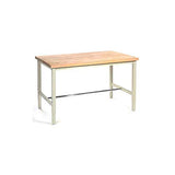 Global Industrial 72" W x 36" D Adjustable Height Workbench, 1-3/4" Thick Maple Top Safety Edge, Tan Global Industrial