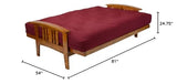 Nirvana Futons Westfield Wood Futon Frame - Full Size (Frame Only), Transform to 3 Positions - Sofa, Lounger, Bed Nirvana Futons