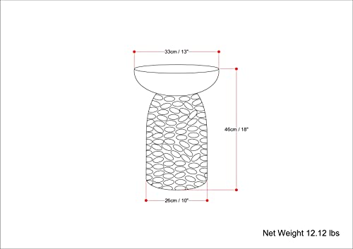 SIMPLIHOME Boyd SOLID MANGO WOOD 13 inch Wide Round Contemporary Wooden Accent Table in Warm Dark Brown, Fully Assembled, for the Living Room and SIMPLIHOME