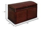 Badger Basket Kid's Hardwood Barrel Top Toy Box Storage Chest with Safety Hinge - Cherry Badger Basket