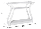 ZENY Console Table, Entryway Table with 3 Tier Storage Shelves, Narrow Long Sofa Table for Entryway, Living Room, Hallway, Couch, Foyer, White ZENY