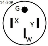 Parkworld RV/EV 50A Extension Cord, NEMA 14-50 Extension Cord, NEMA 14-50P to 14-50R Straight Plug for Generator (100FT) Parkworld